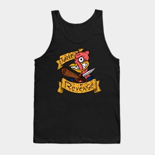 thanksgiving turkey revenge. hand drawn illustration. Tank Top